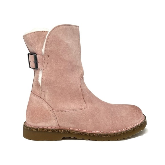 Birkenstock Upsalla Shearling Suede Leather Boots Size 36 = 5.5 - 6 Pink New NWT - Picture 2 of 15